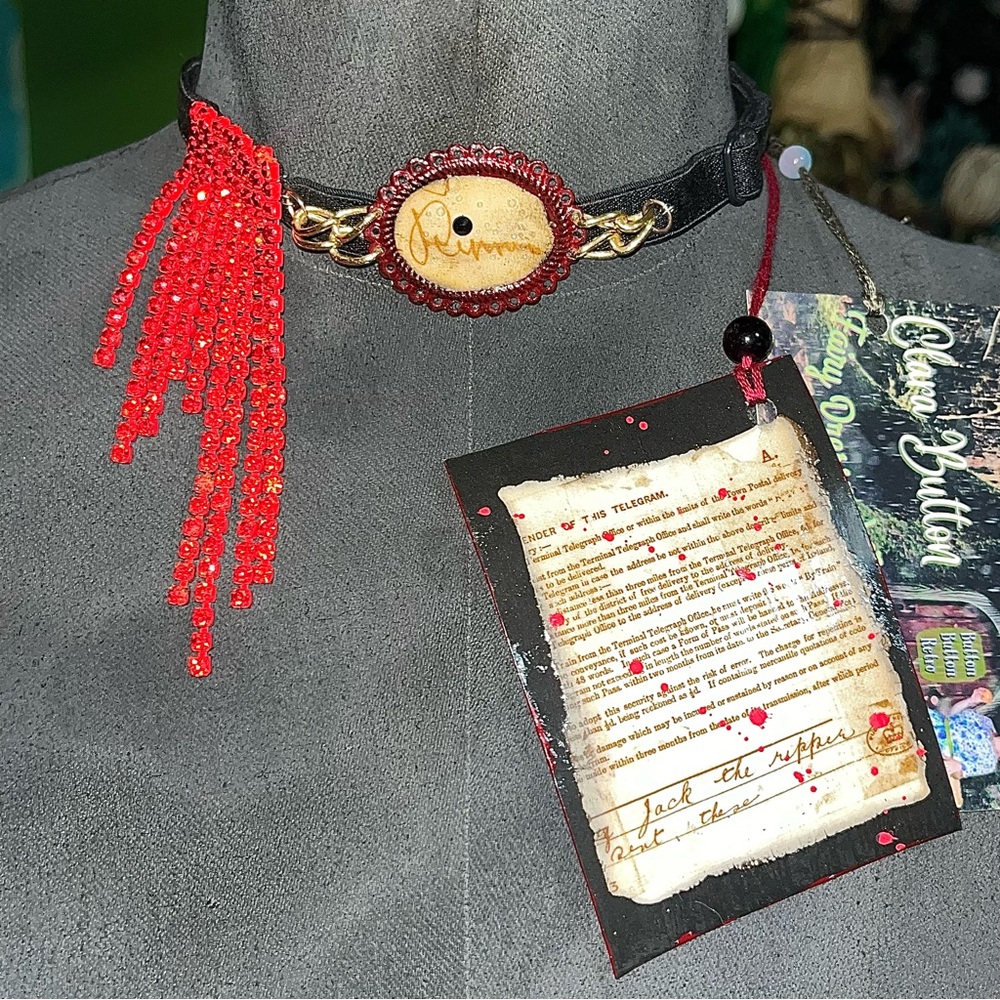 Bloody Ripper Rhinestone Drip Choker